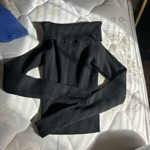 Princess Polly Black Off-Shoulder Sweater